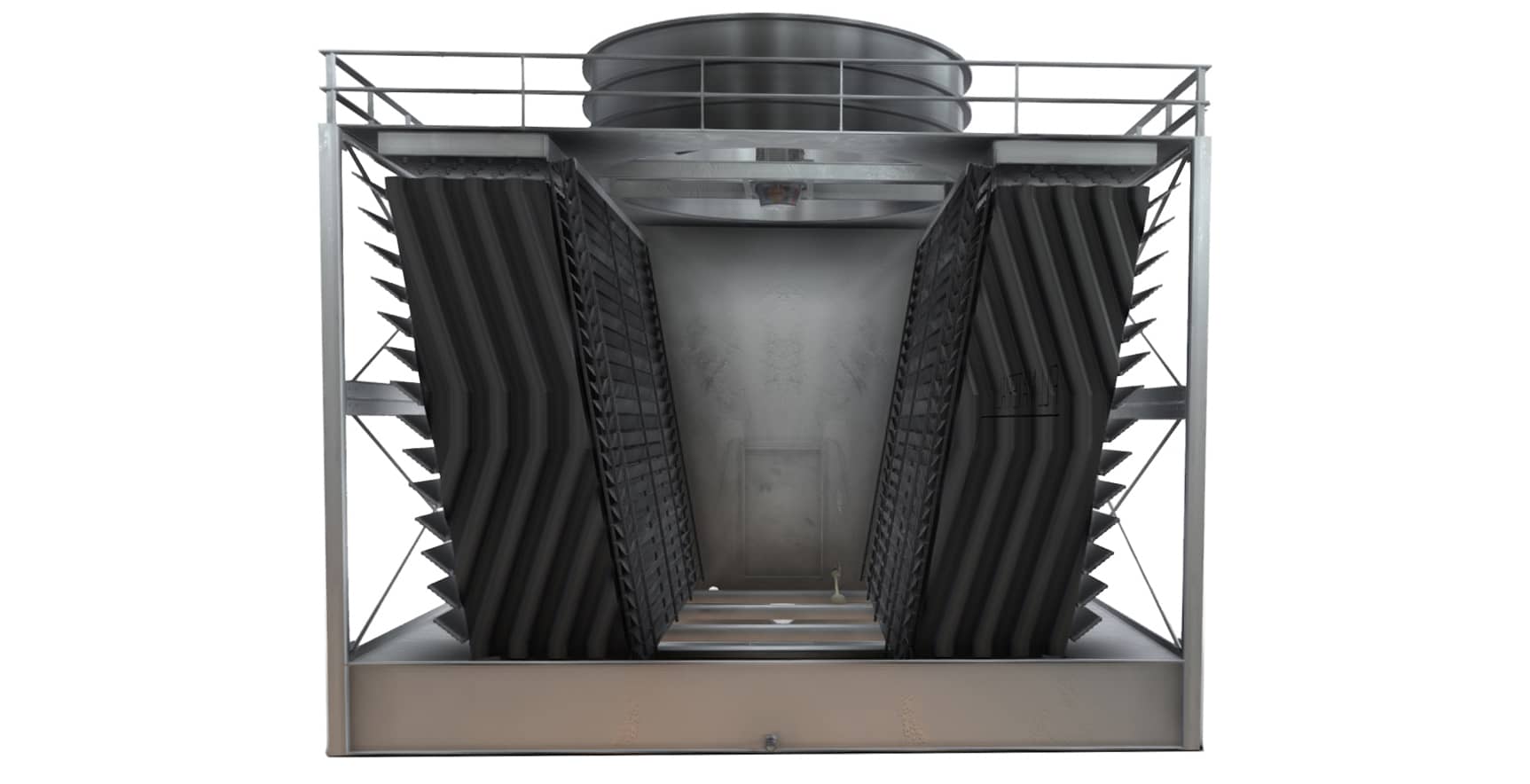 Cross Flow Cooling Tower Cross-Section