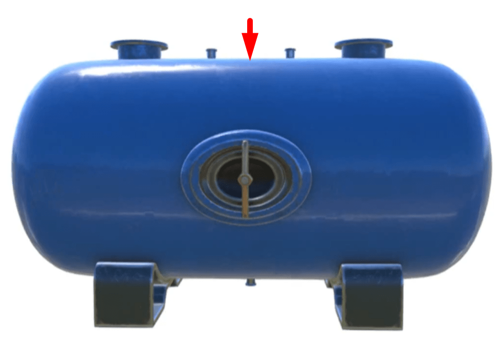 Location of Compressed Air Vessel Fusible Plug